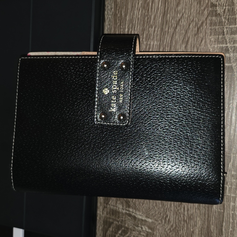 Kate Spade Black Leather Planner Agenda - Picture 2 of 10